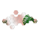 Hexagonal Mirror Wall Stickers